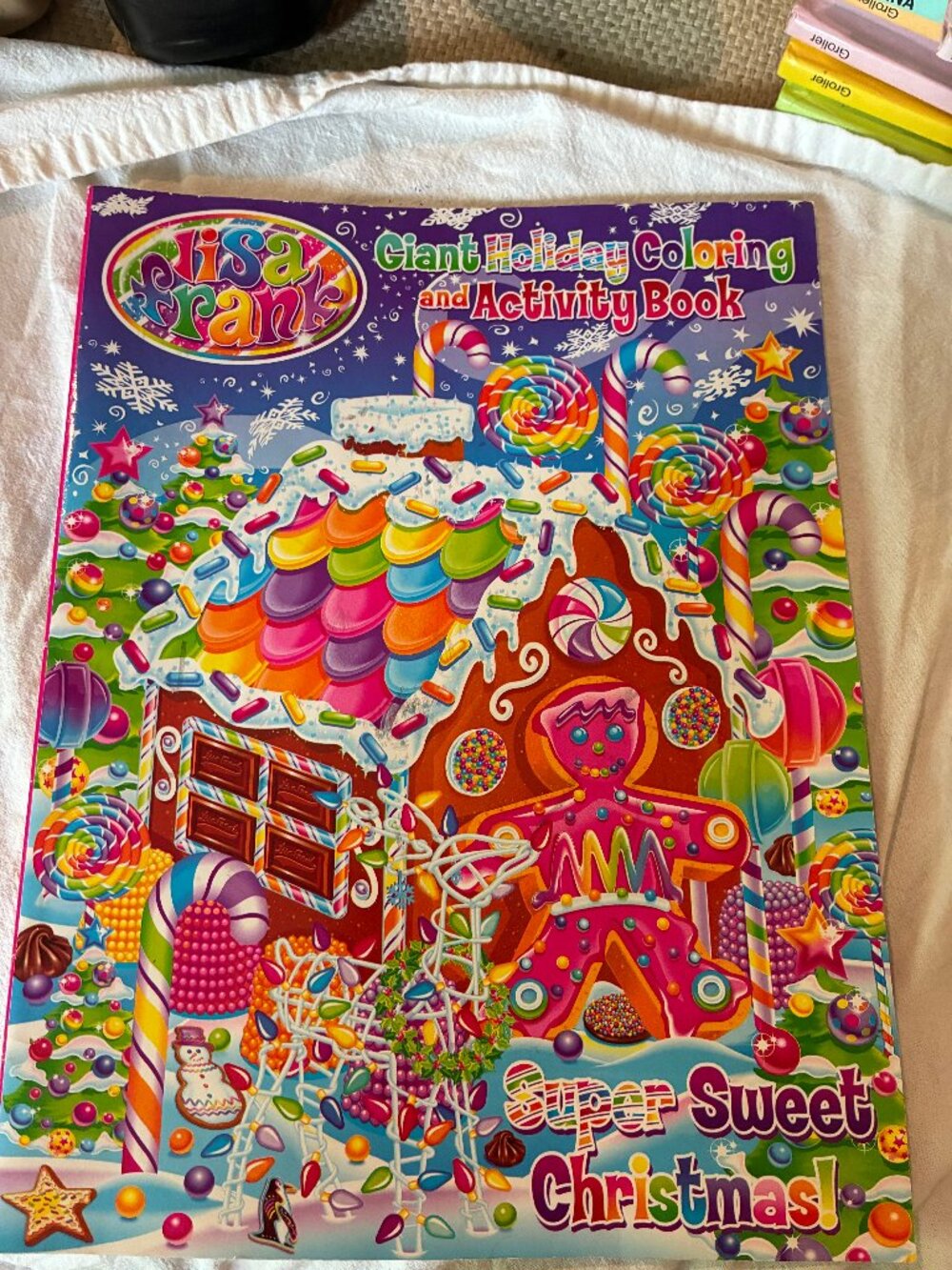 Lisa Frank Super Sweet Christmas Holiday Coloring Activity Book Not colored